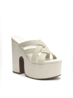 SCHUTZ Aneka Atanado Leather Platform Sandal Size 11